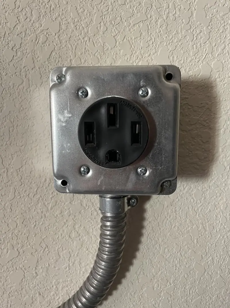 NEMA 14-50 outlet installed for Electrical Panel Upgrade in Whitewater